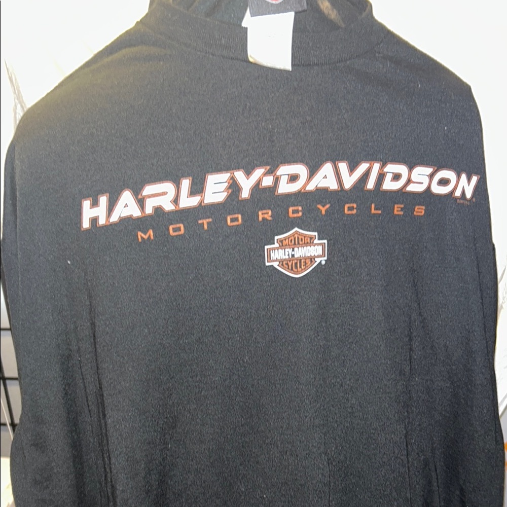 Harley-Davidson Black Tee with Orange Accents size 2 XL